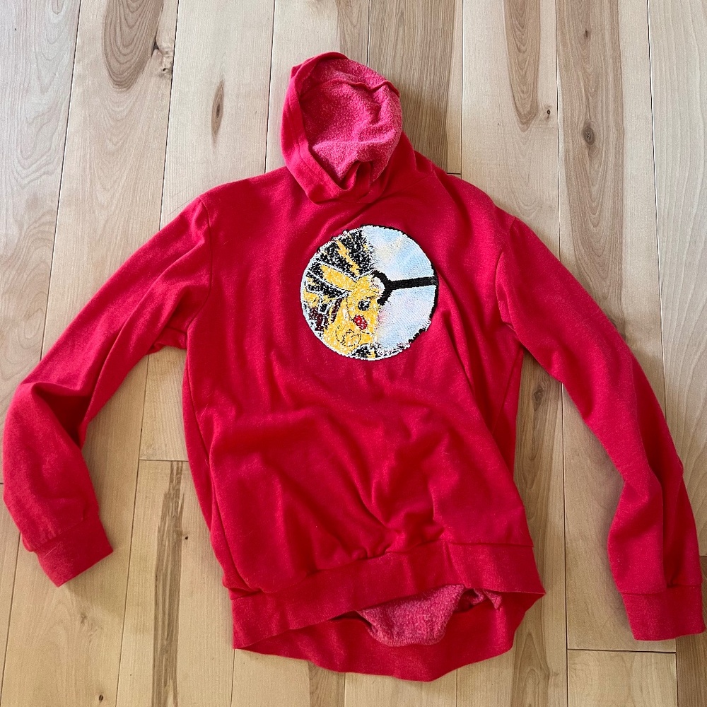 Reversible sequin image Pokémon hoodie